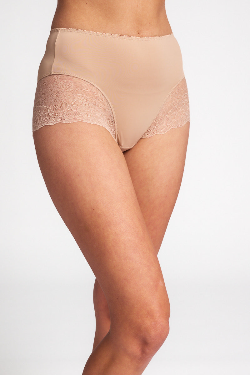 Rochelle High Cut Brief- Nude