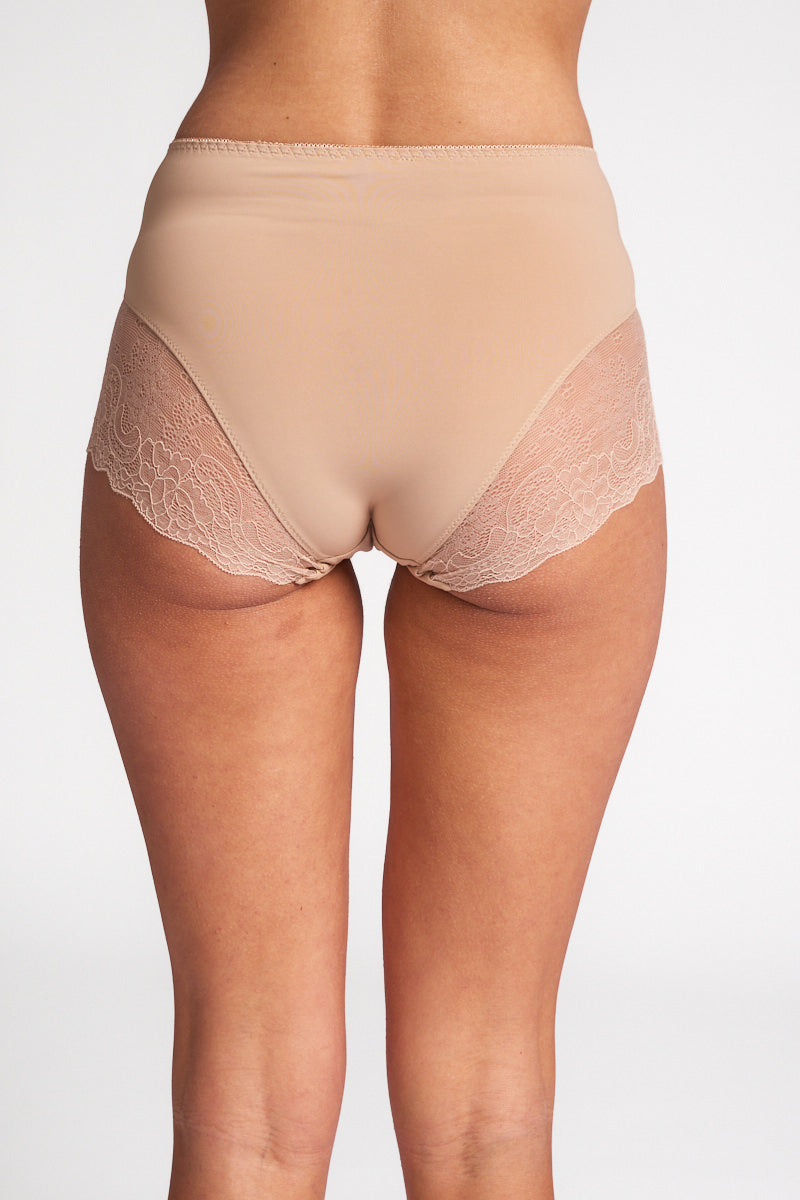 Rochelle High Cut Brief- Nude