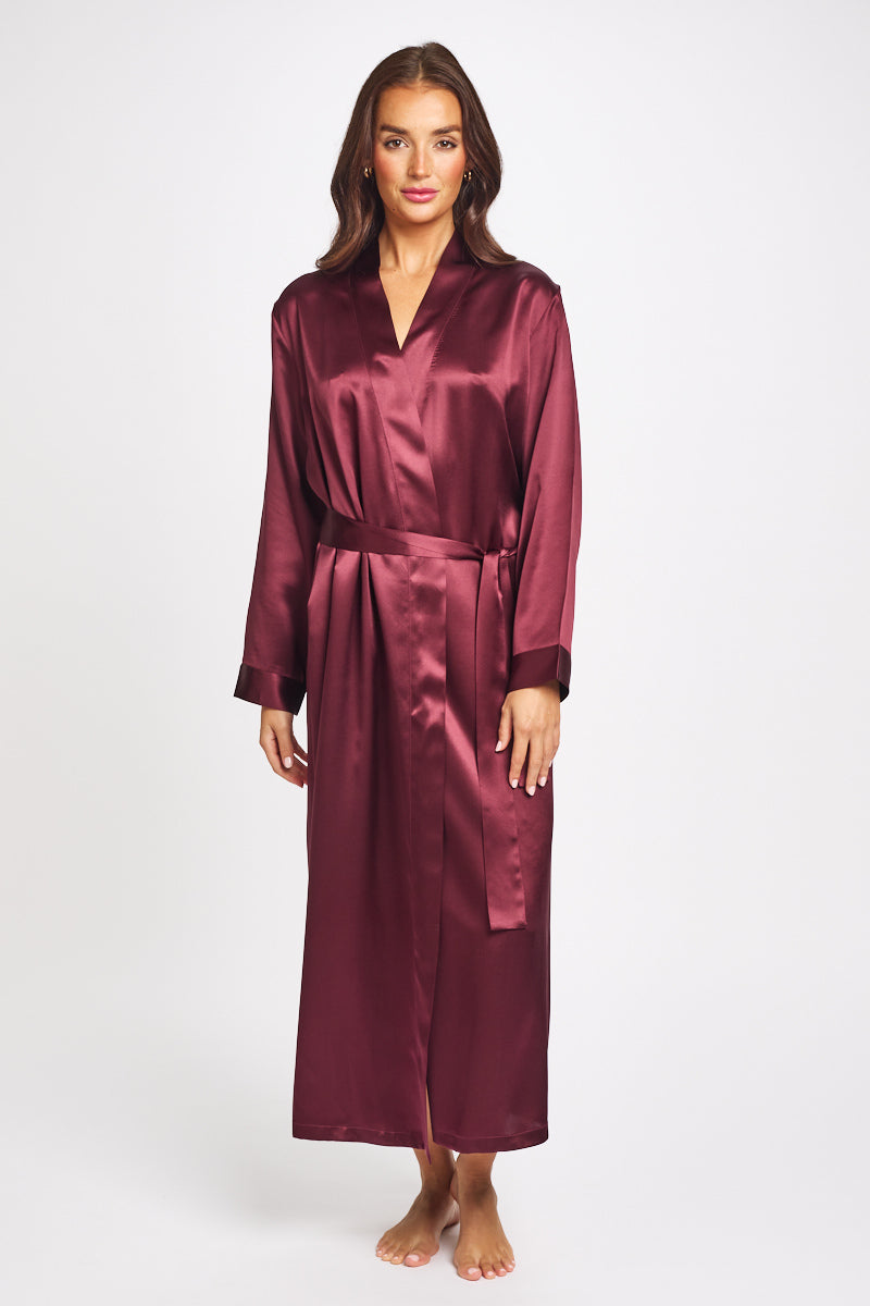 Silk Robe - Garnett