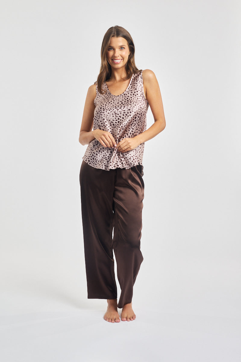 Silk Pants Deep Chocolate