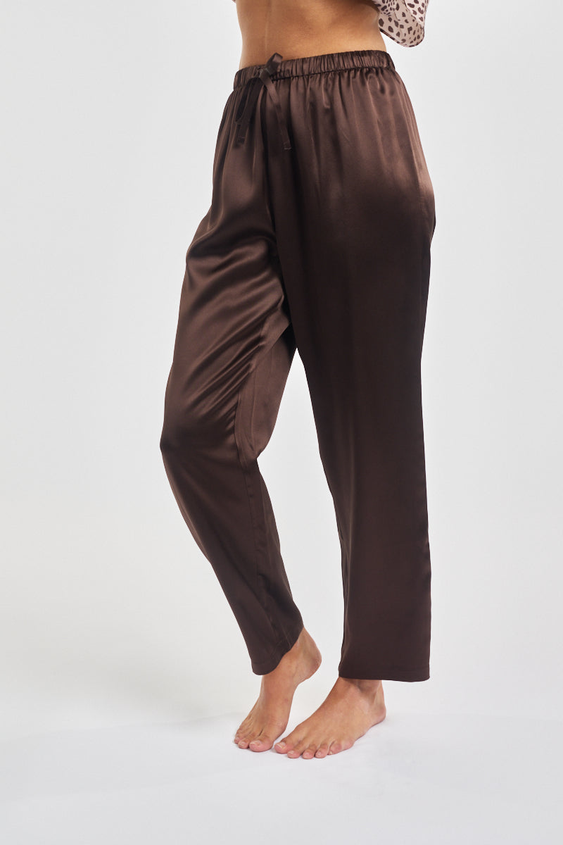 Silk Pants Deep Chocolate