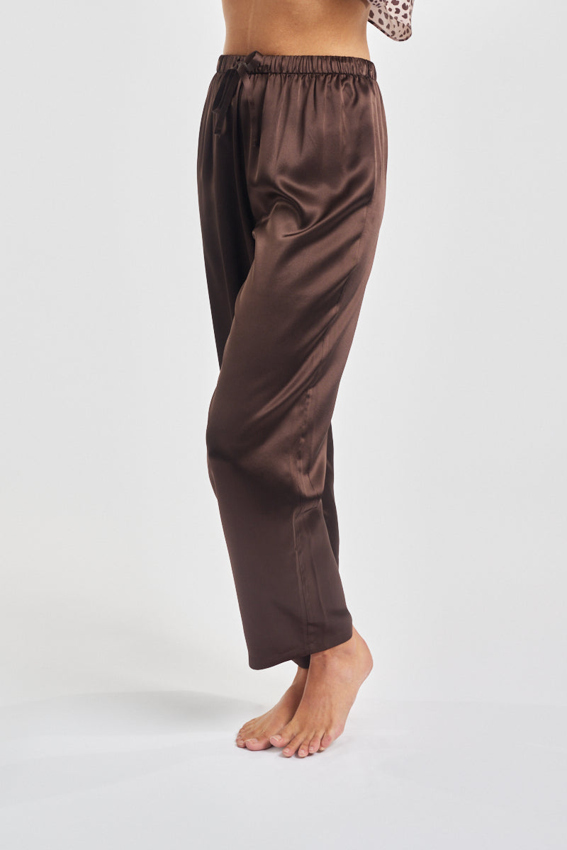 Silk Pants Deep Chocolate