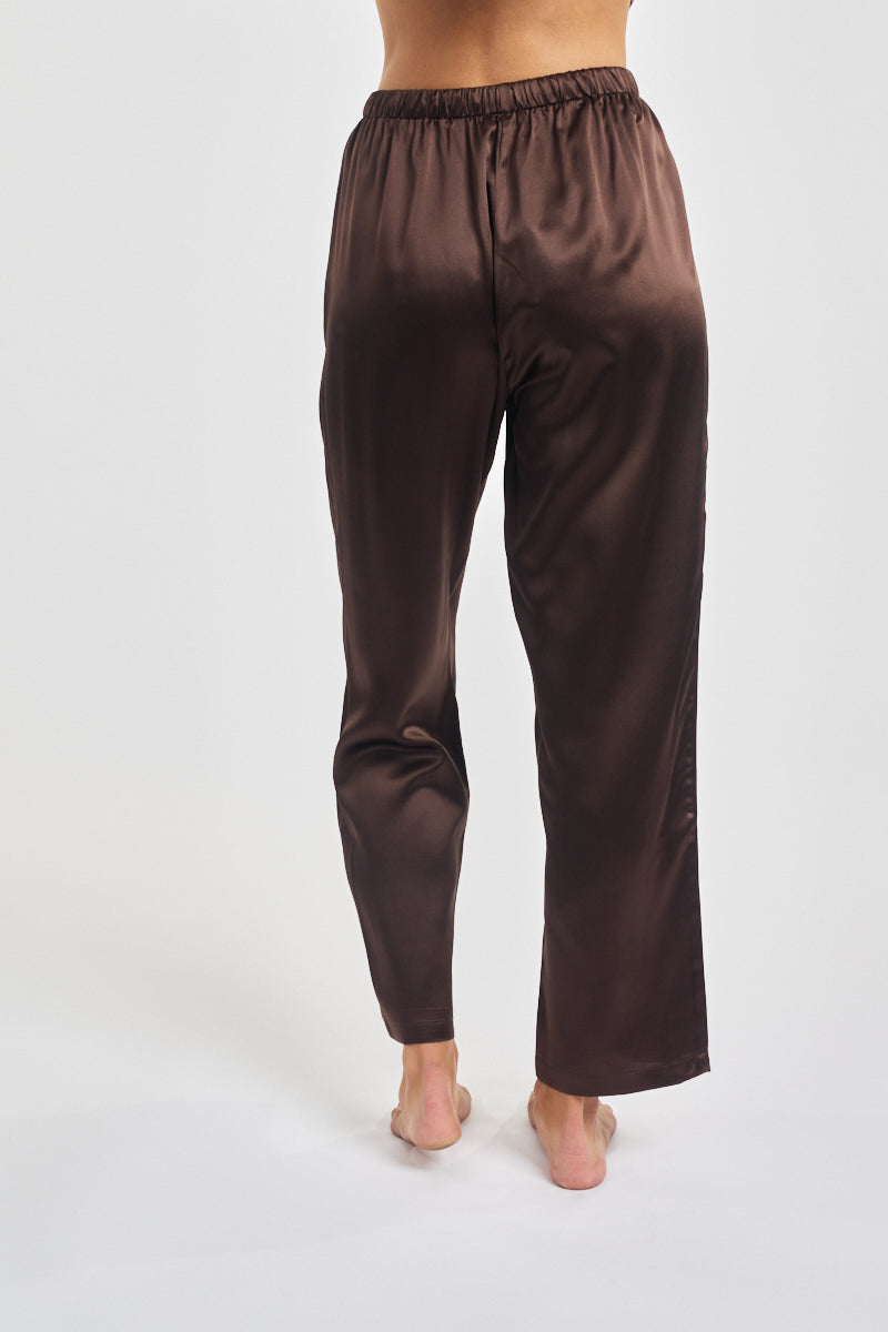 Silk Pants Deep Chocolate