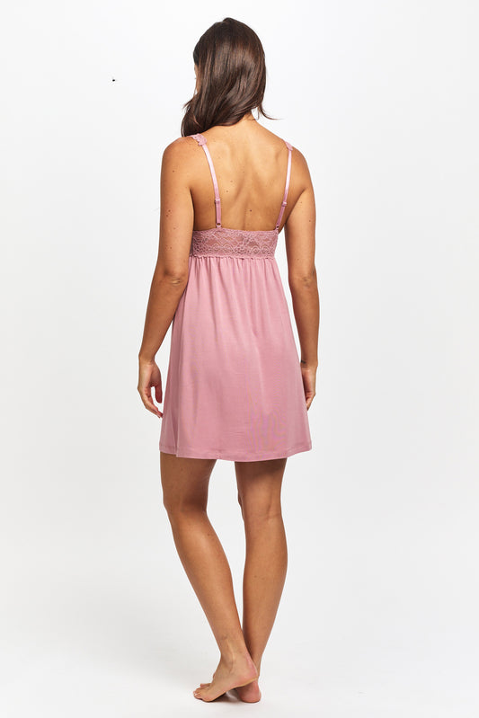 Butterfly Short Nightdress Mulberry