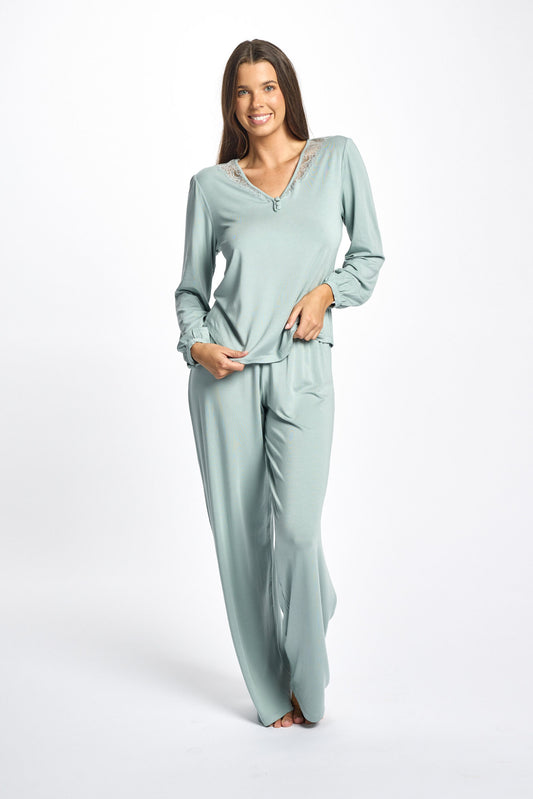 La Femme Premium PJ Set Deep Tea