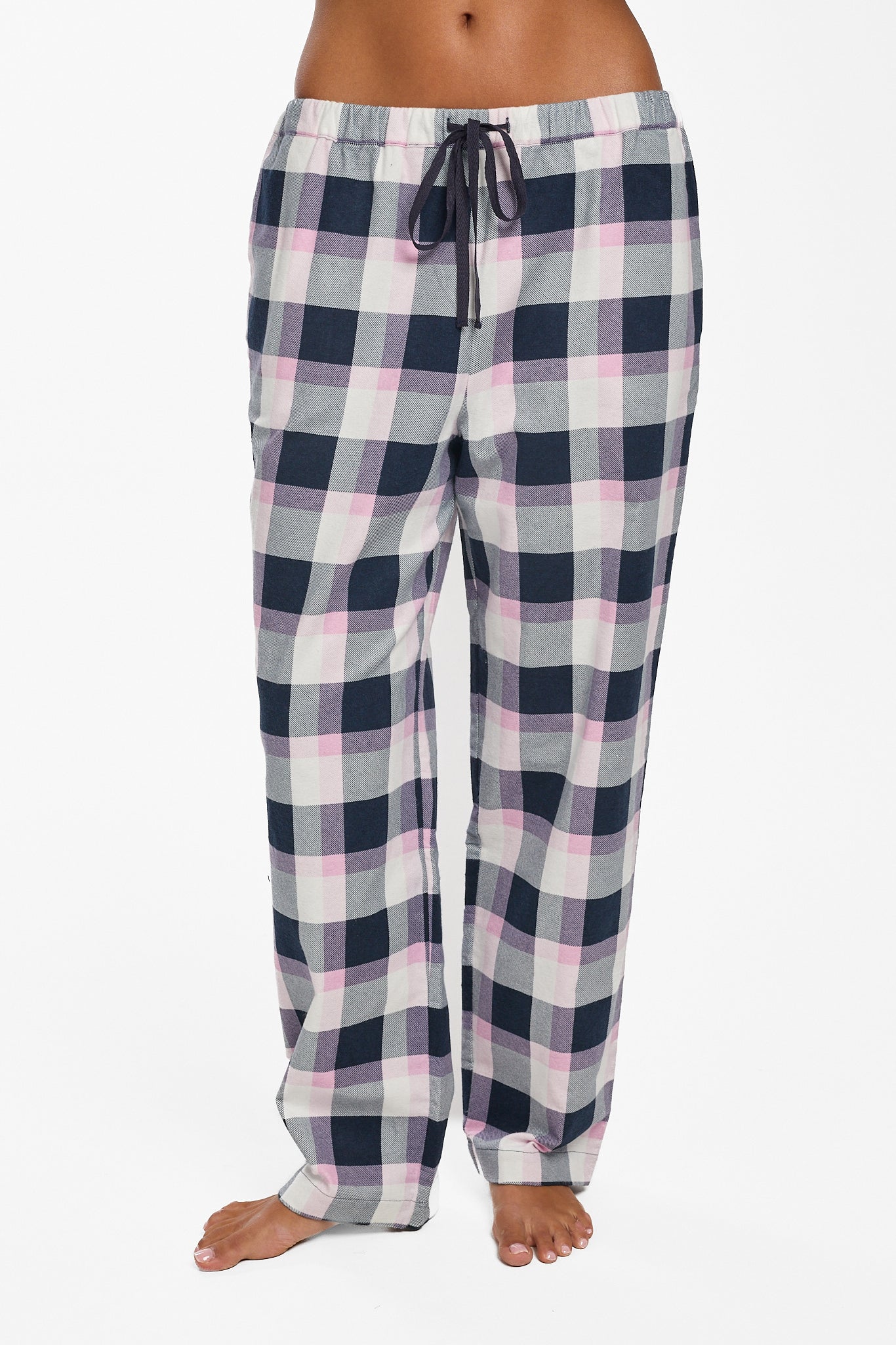New Brushed Cotton Check Pant