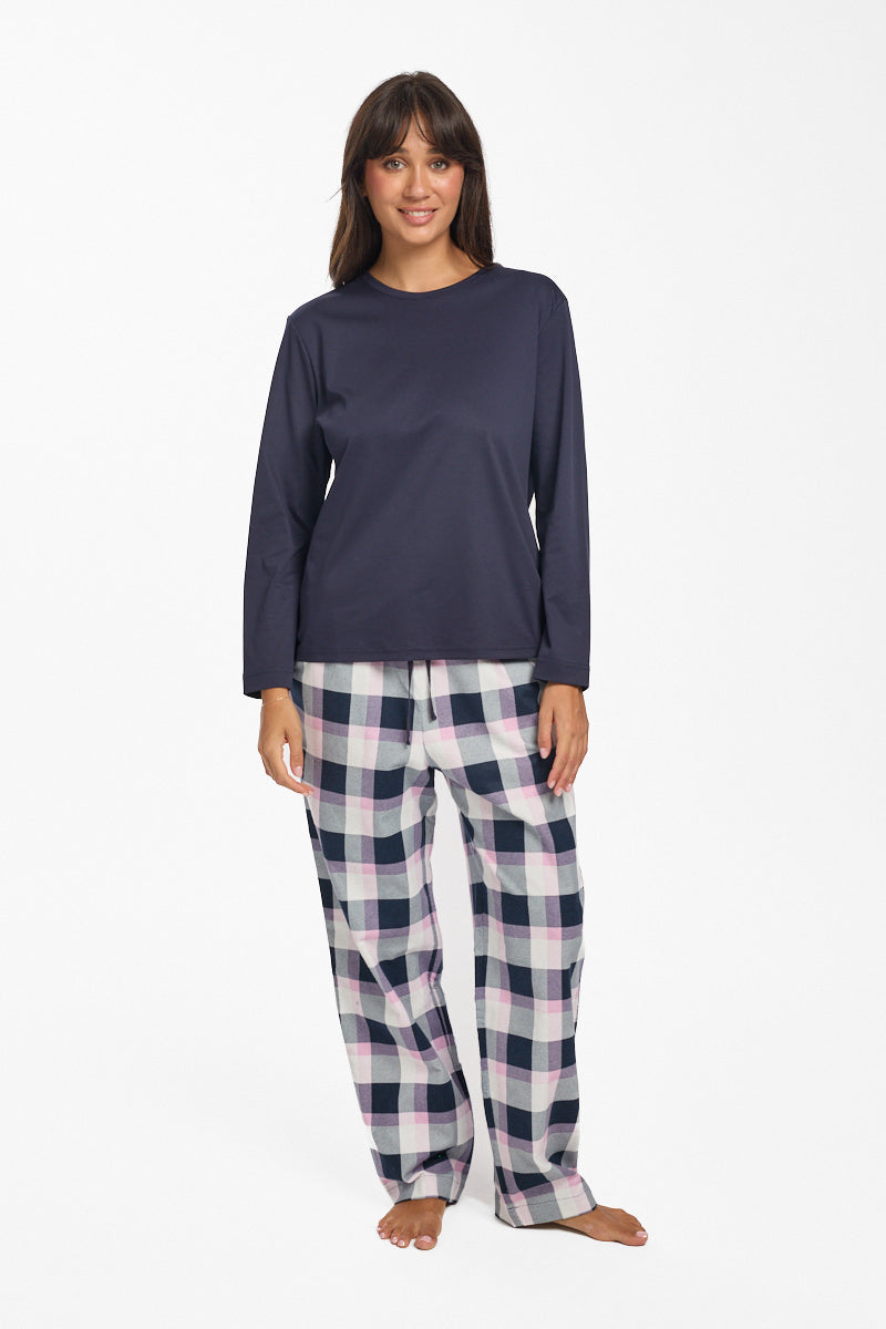 Brushed Cotton Check Pant