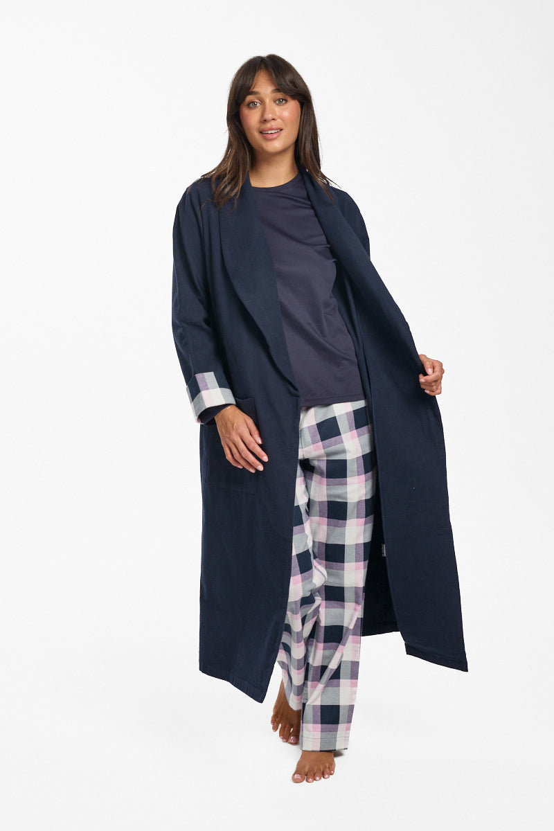 Brushed Cotton Check Pant