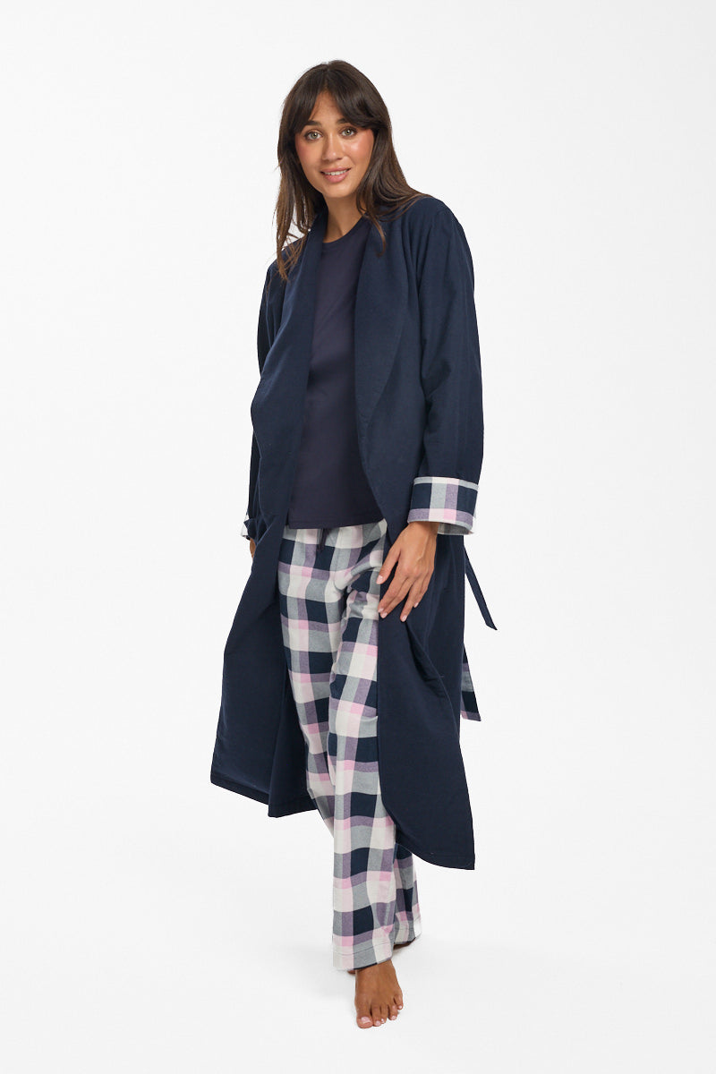 Brushed Cotton Check Pant