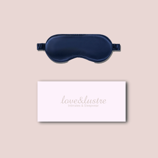 Gift Boxed - Silk Sleep Mask Navy