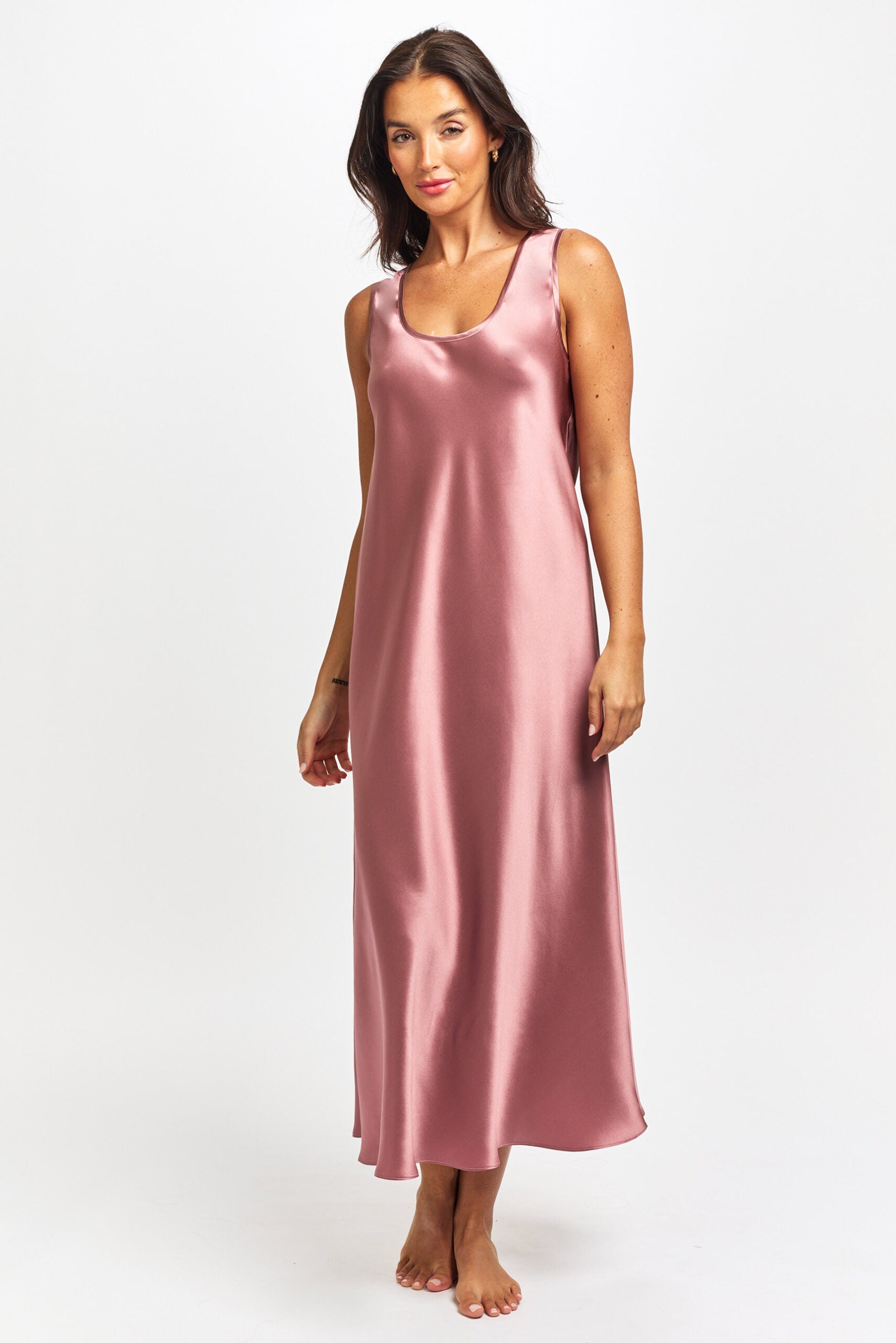 Mono Silk Long Nightdress Love Lustre