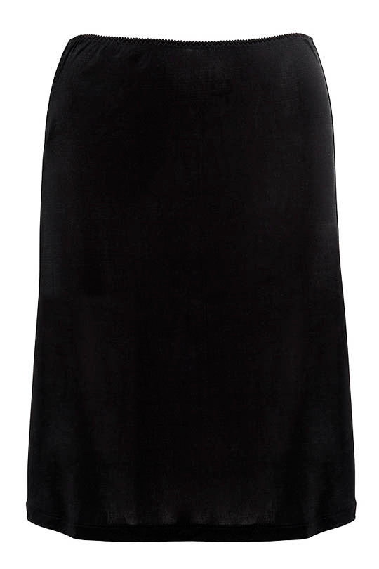 Silk Jersey Half Slip Black