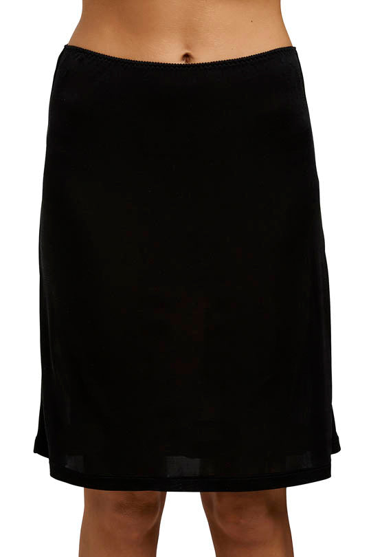 Silk Jersey Half Slip Black