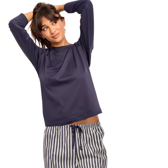 PinStripe Brushed Cotton Pant Navy