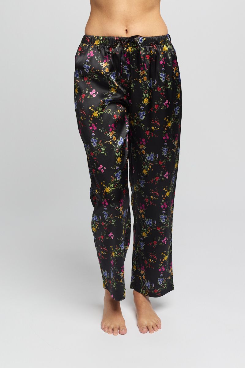 Silk Pants Midnight Garden