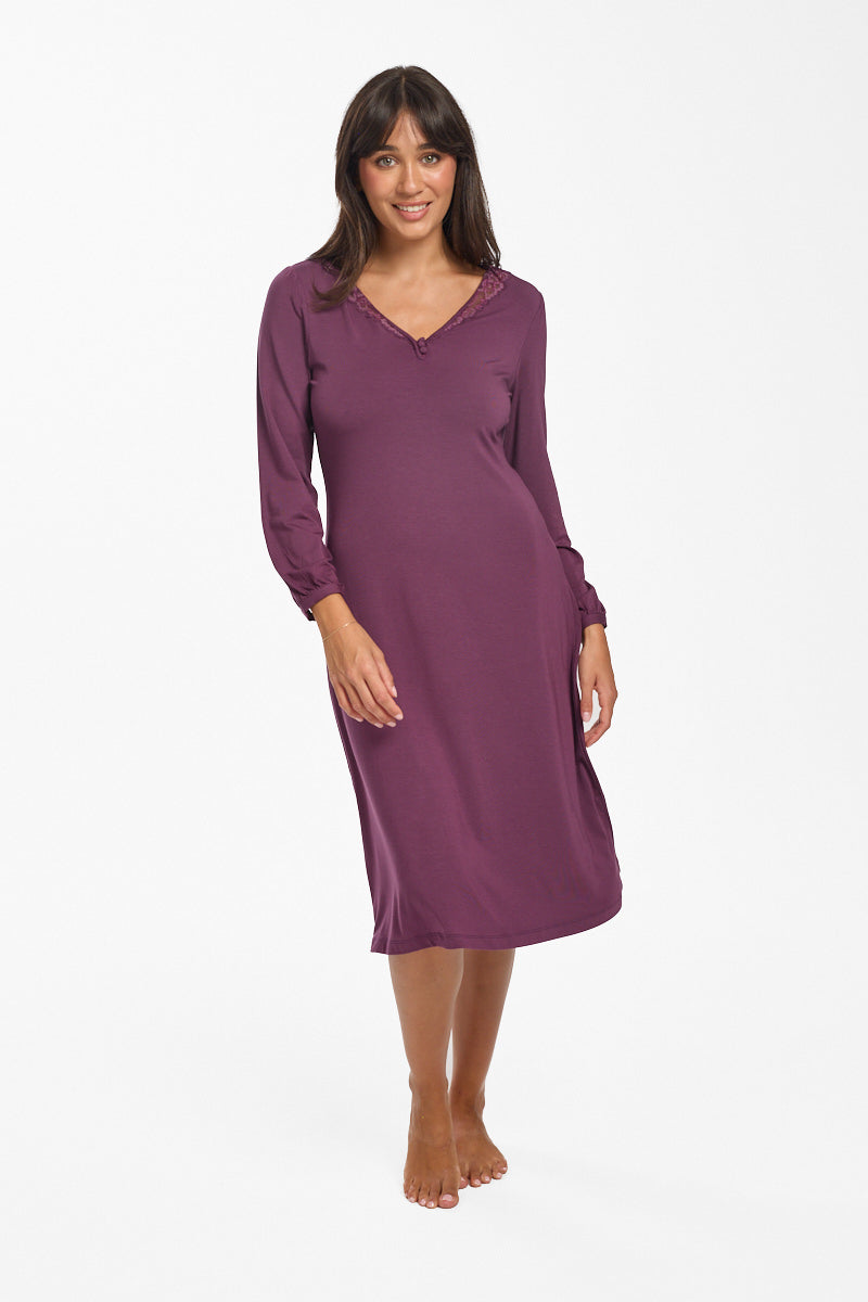 La Femme L/S Modal Nightie