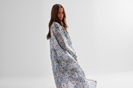 Sunflowers Cotton Robe