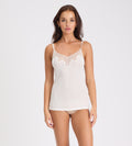 Silk Jersey Lace Camisole Ivory