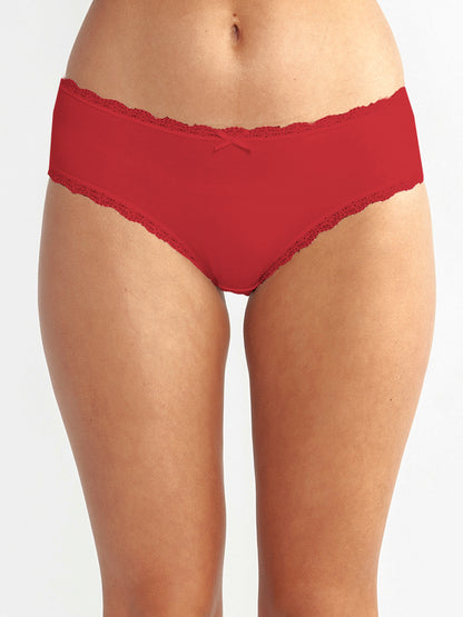 Nu Softies Cotton Hi Cut Brief Black Milk Ruby