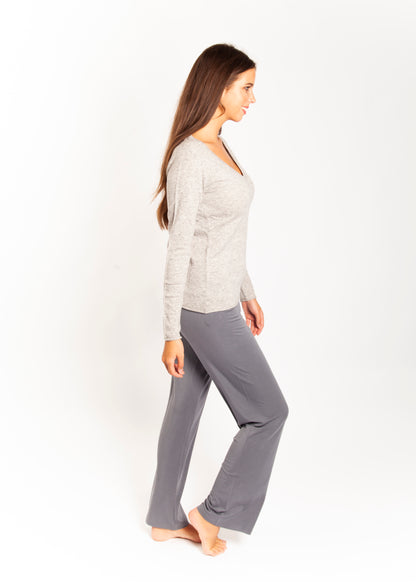 Cashmere Lounge Top Grey Marle