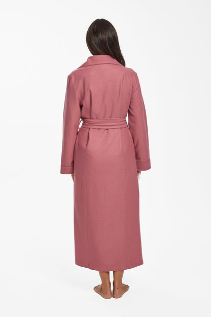Pure Wool Robe Antique Rose