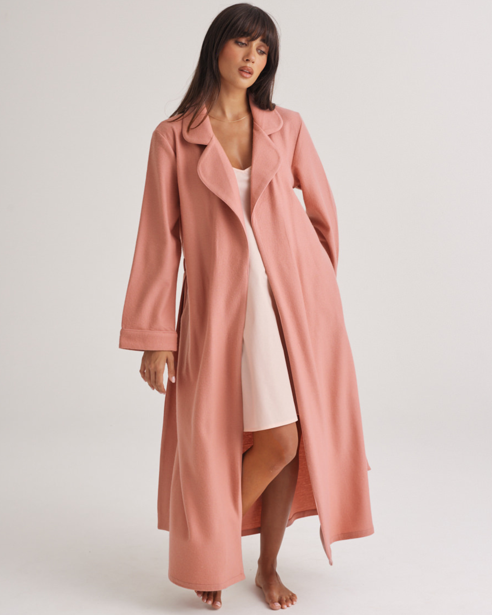Pure Wool Robe Rose