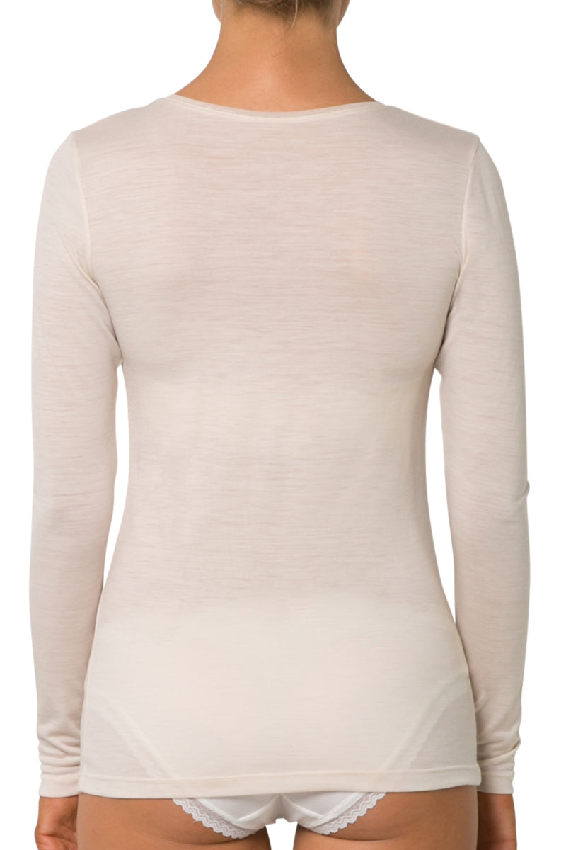 Wool Cashmere Long Sleeve Champagne
