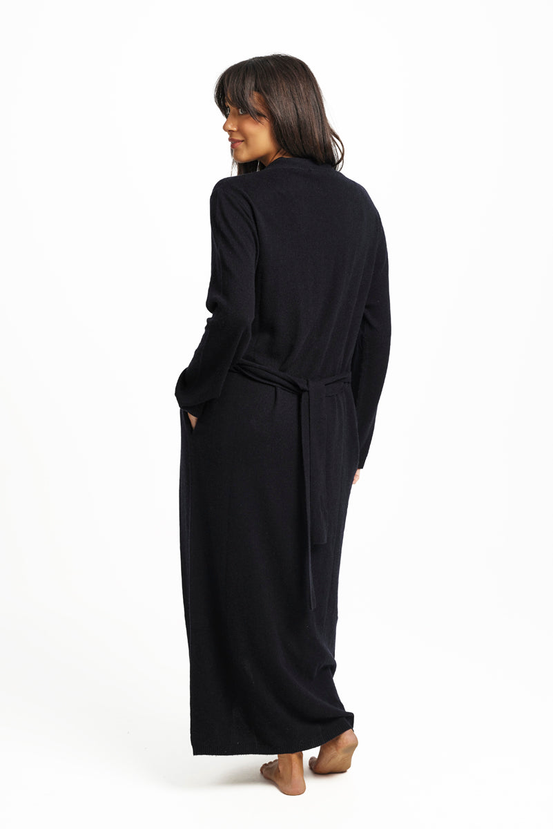 Wool Cashmere Robe Navy