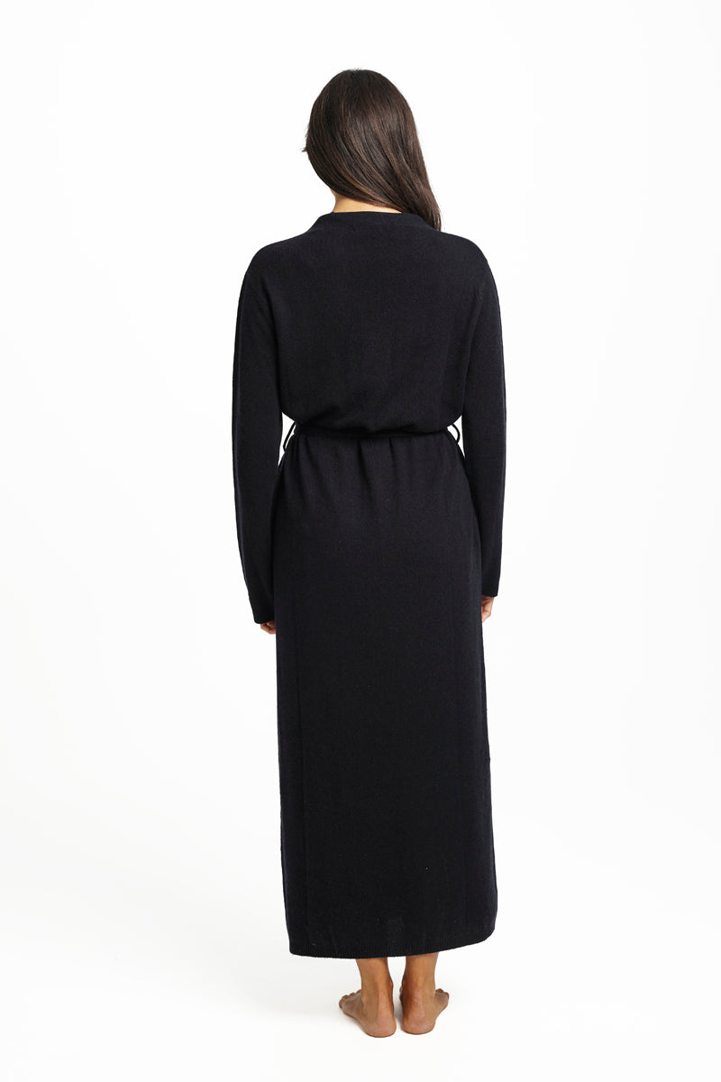 Wool Cashmere Robe Navy