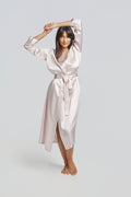 Silk Long Robe Blush