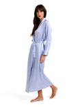 New Silk Long Robe Cashmere Blue