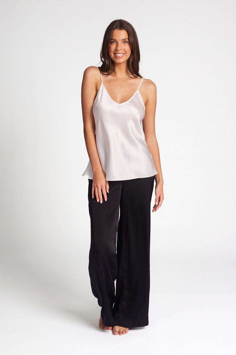 Strappy Silk Cami Ivory