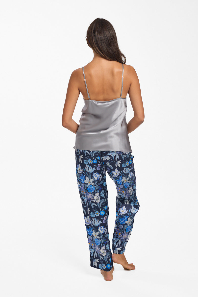 Strappy Silk Cami Pewter