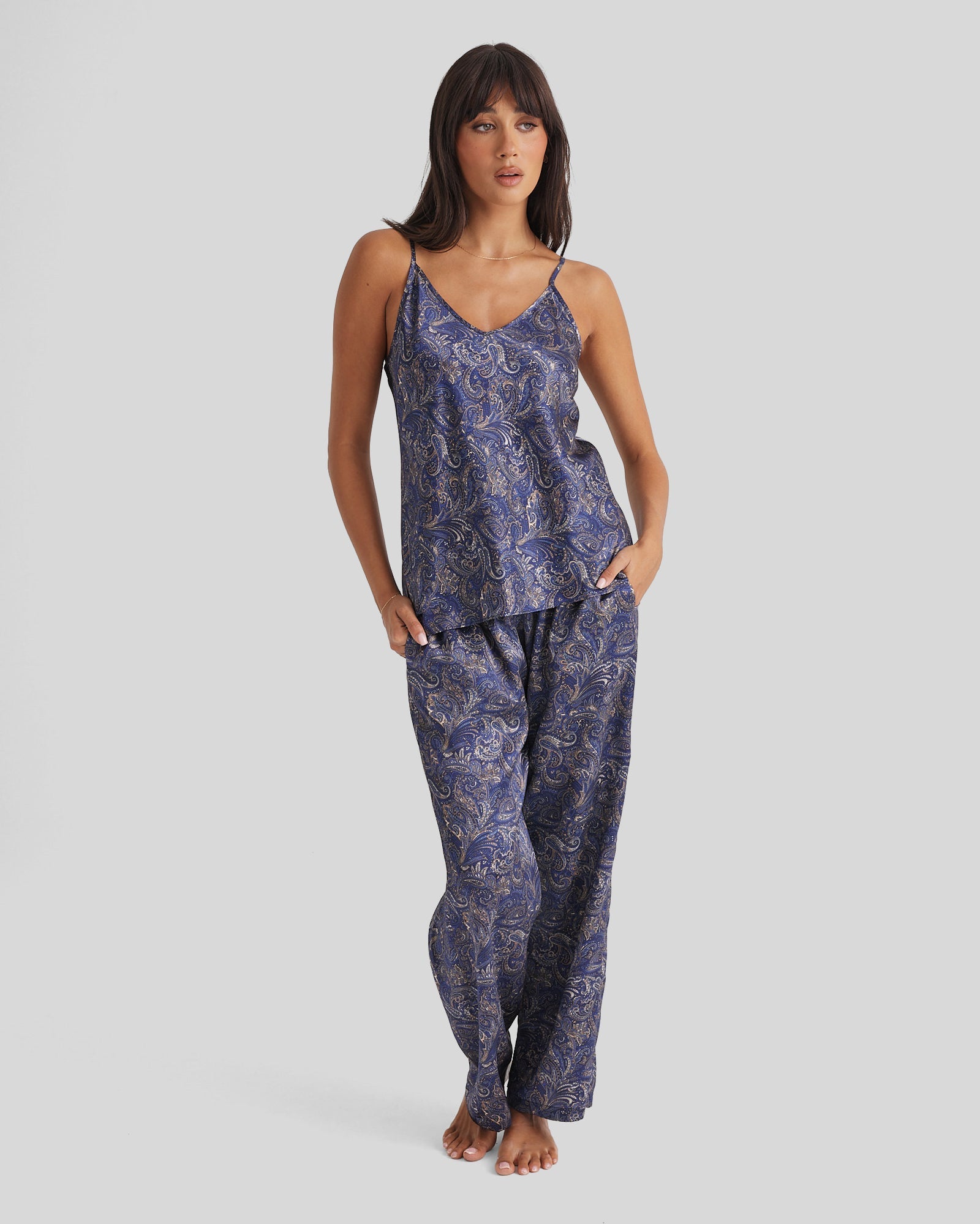 New Strappy Silk Cami Paisley