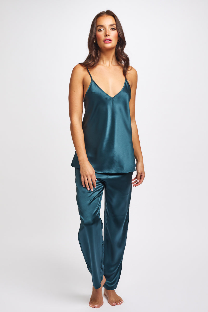 Silk Pants Deep Forest