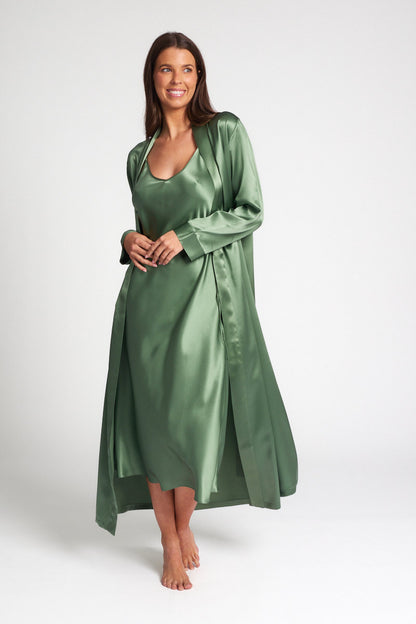 Silk Robe Basil