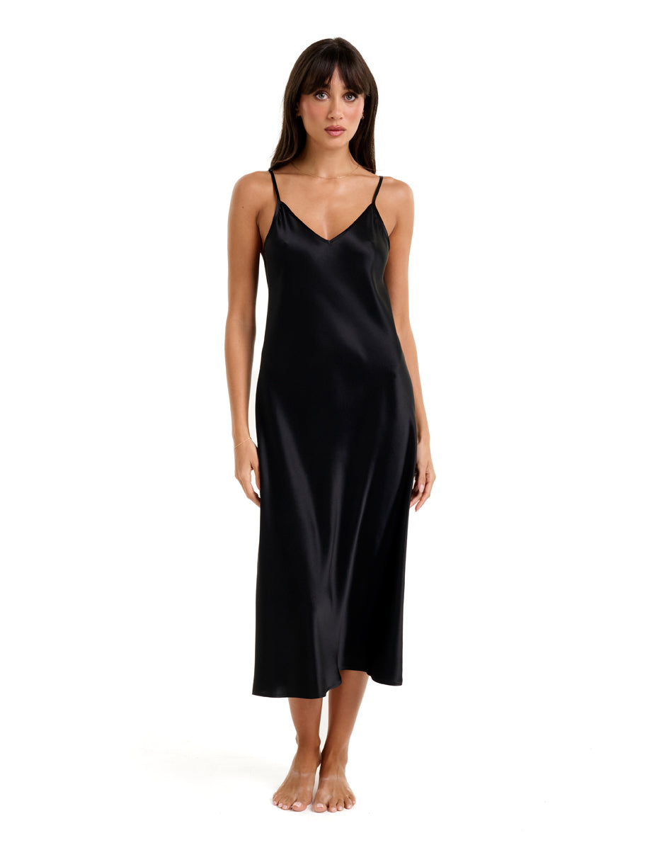 New Long Chemise 3/4 Black