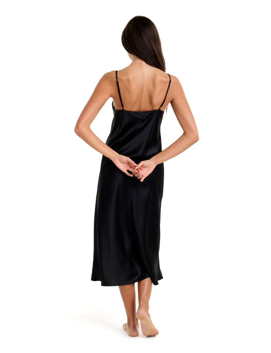 New Long Chemise 3/4 Black