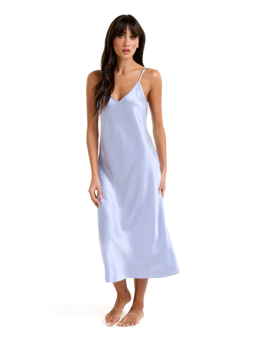New Long Chemise 3/4 Cashmere Blue