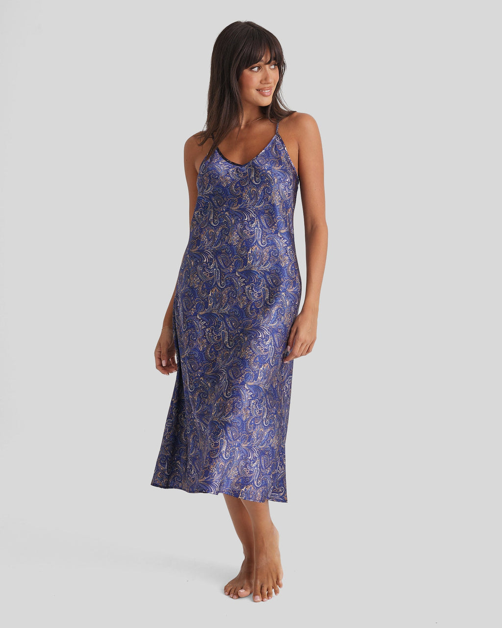 New Long Chemise 3/4 Paisley