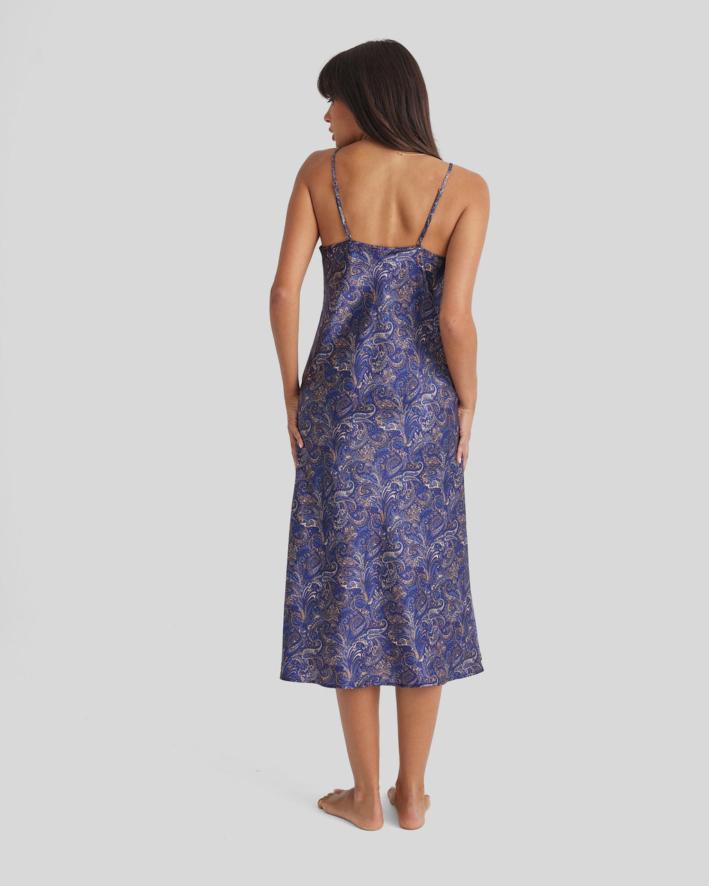 New Long Chemise 3/4 Paisley