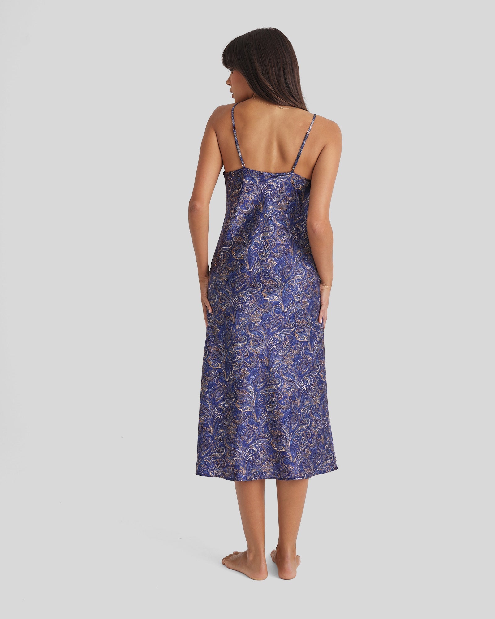 New Long Chemise 3/4 Paisley