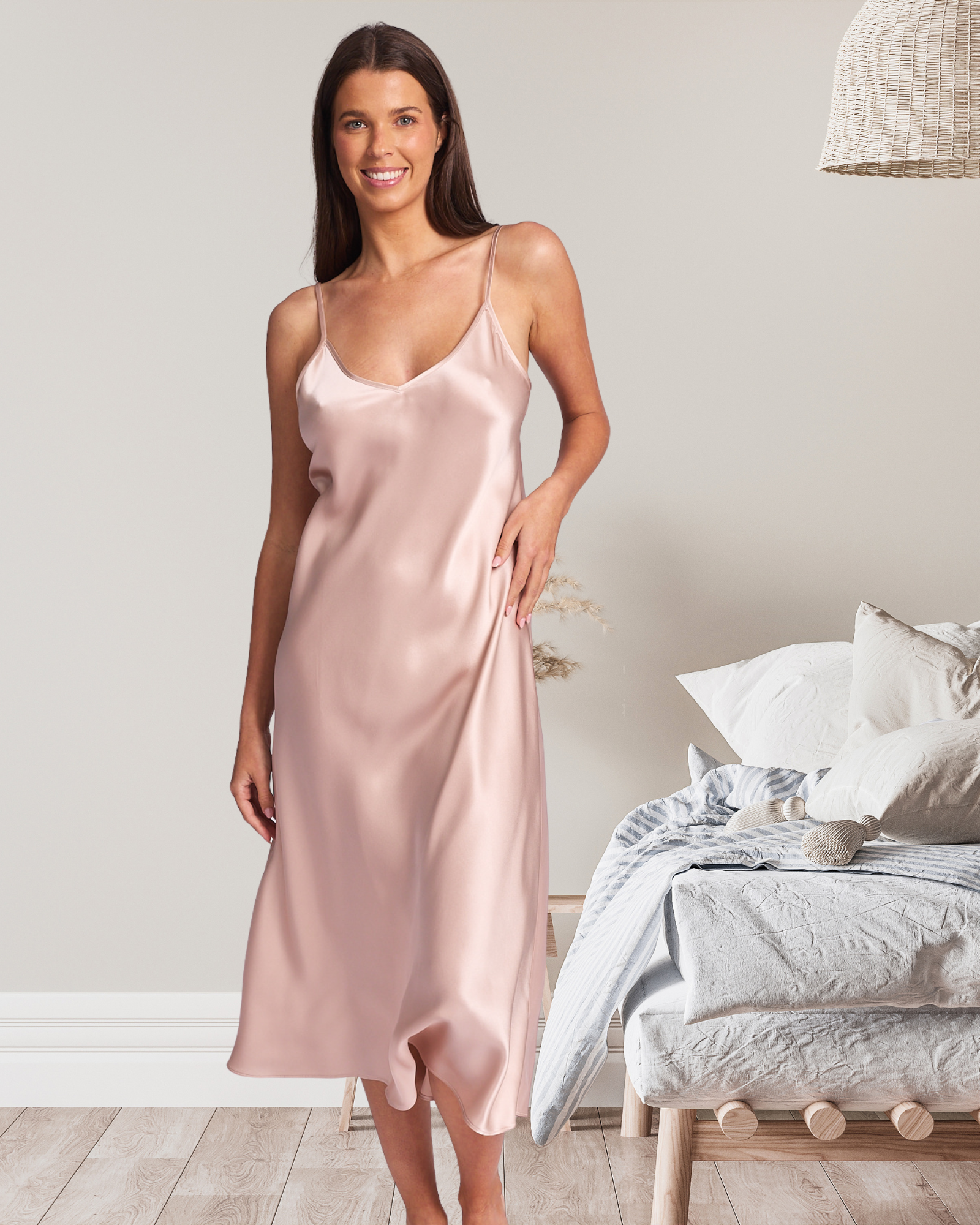 Silk Chemise 3/4 Length