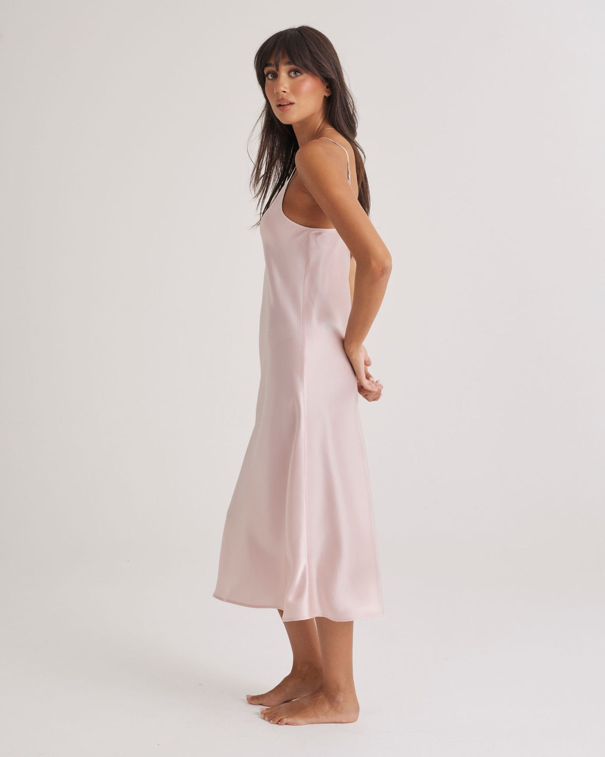Long Chemise 3/4 Mist Blush