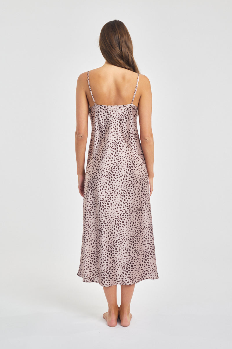 Silk Chemise 3/4 Length - Peacock