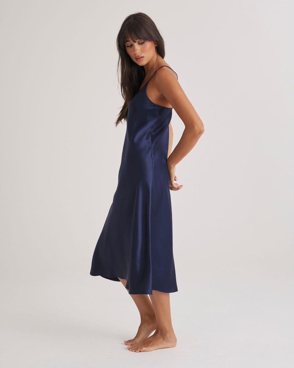 Long Chemise 3/4 Navy