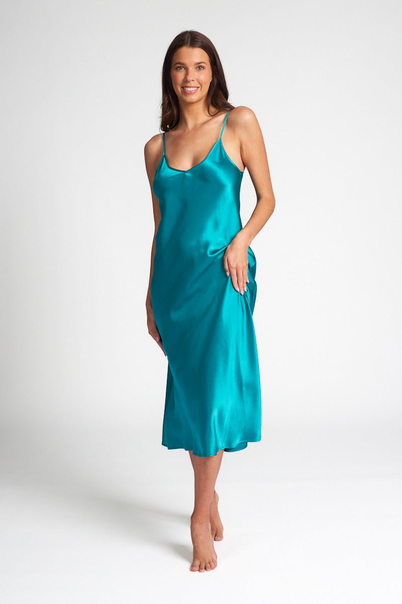 Long Chemise 3/4 Peacock