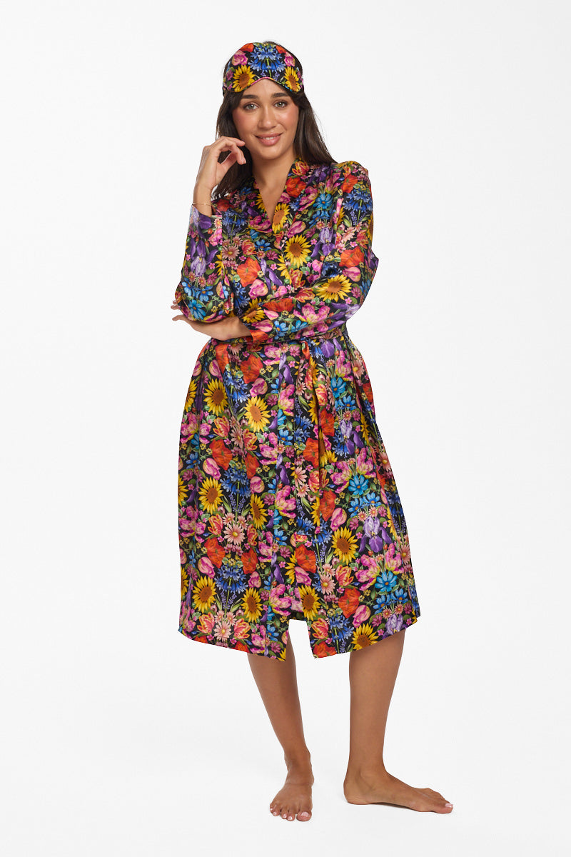 Liberty Silk Robe Floral Muse