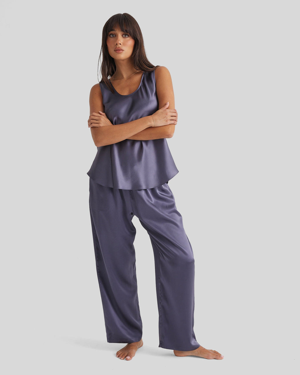 Mono Silk Cami Blue Manor