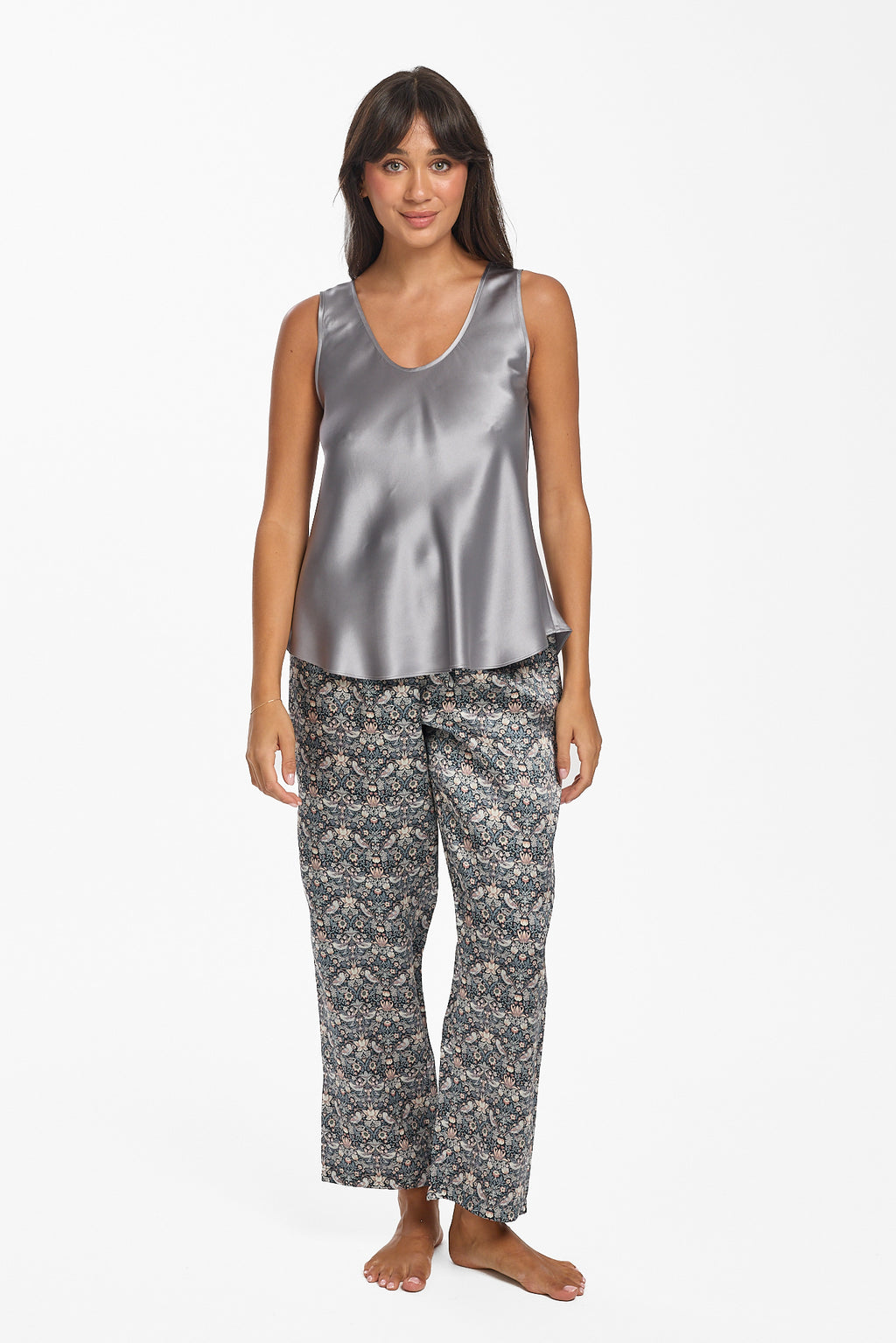 Pewter Mono Silk Cami